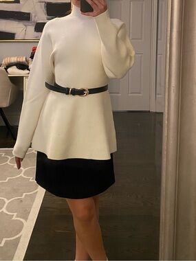 Ivory Peplum Knit Top